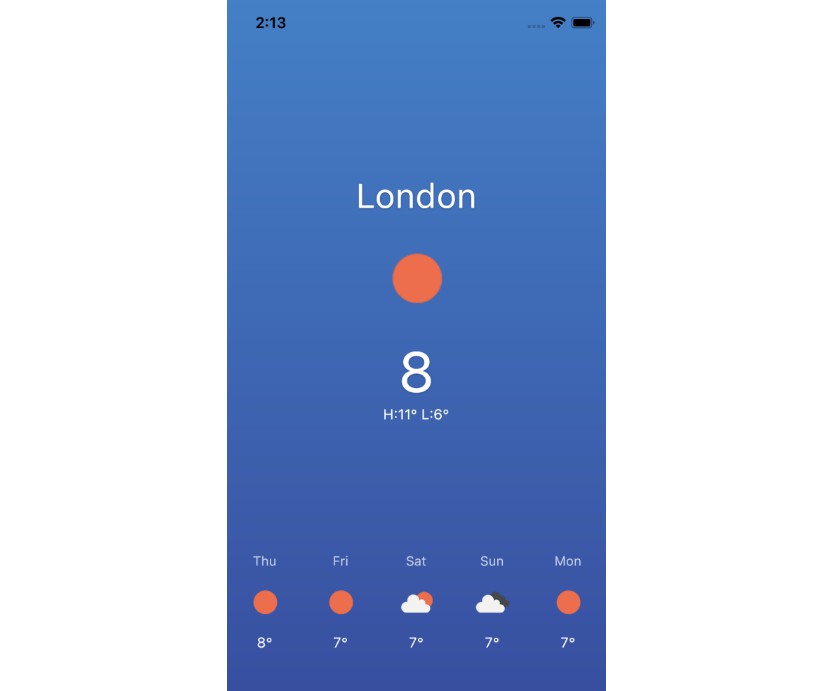 Flutter Weather App Example Using The OpenWeatherMap API : Free Flutter ...